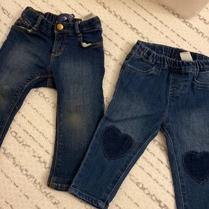 Two pairs 12-18 month jeans